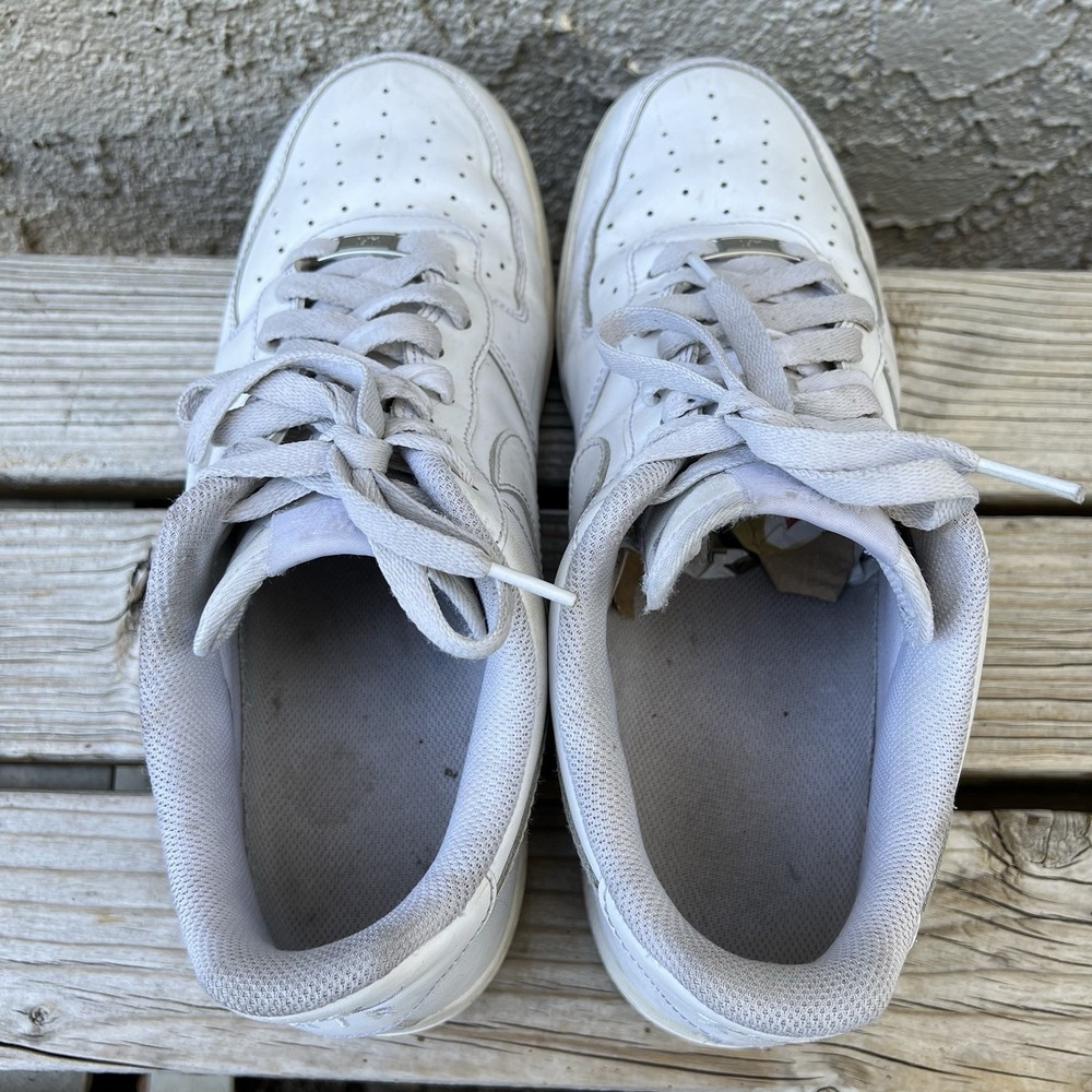 Nike Shoes Men Size 12 Air Force 1 Low White Sneakers Leather Low - Picture 7 of 13
